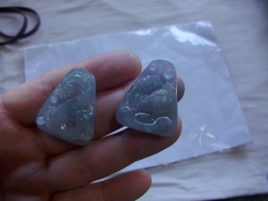 ラベンダー翡翠カービング