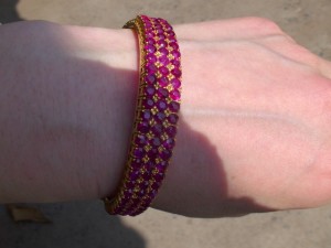 非加熱ルビーブレスレット