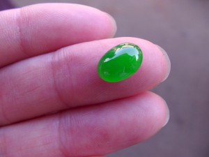 高級ろうかん翡翠ルース　緑のしたたり