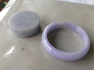 ラベンダー翡翠バングル