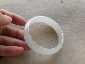 氷翡翠バングル　えにし