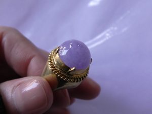 ラベンダー翡翠ルース　水無月の恋