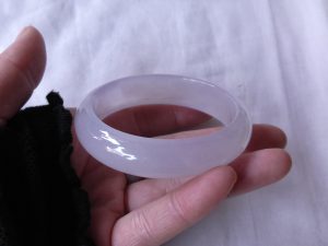 ラベンダー氷翡翠バングル