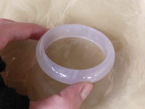 ラベンダー氷翡翠バングル