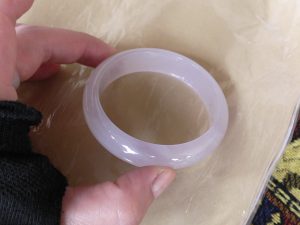 ラベンダー氷翡翠バングル