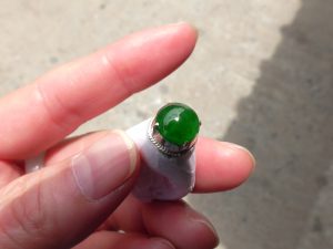 ろうかん翡翠ルース　翠彩