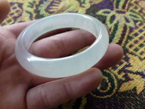 高級氷翡翠バングル　陽炎