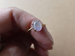 ラベンダー氷翡翠リング