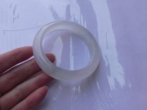 ラベンダー氷翡翠バングル