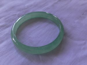 ブルーグリーン氷翡翠バングル