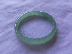 ブルーグリーン氷翡翠バングル
