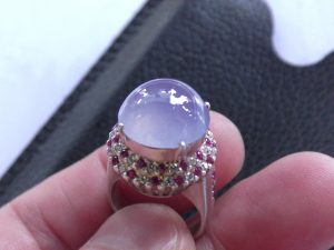 高級ラベンダー氷翡翠ルース