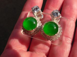 高級ろうかん翡翠ペアルース