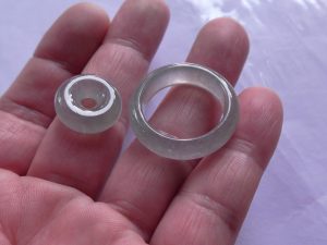 高級氷翡翠くりぬきリング