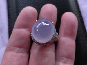 高級ラベンダー氷翡翠ルース