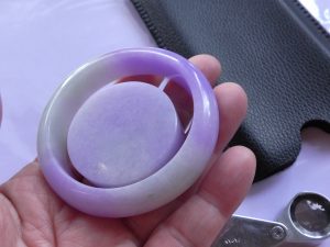 ラベンダー翡翠バングル