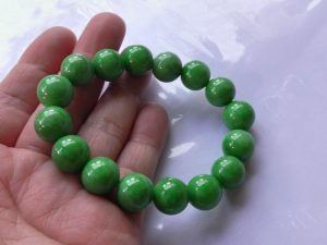 高級翡翠ビーズブレスレット
