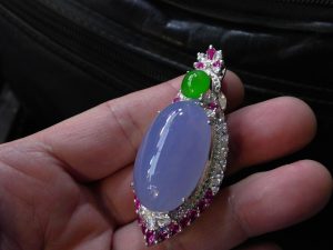 高級ラベンダー翡翠ルース