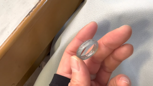 高級氷翡翠くりぬきリング