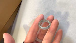 高級氷翡翠くりぬきリング