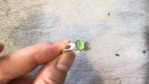 ろうかん翡翠ファッションリング