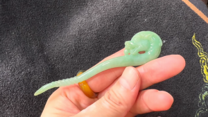 本翡翠彫刻かんざし