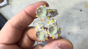 氷翡翠ルース3点セット