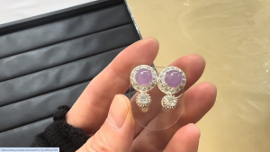ラベンダー翡翠ペアルース