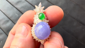 ろうかん&ラベンダー翡翠ペアルース