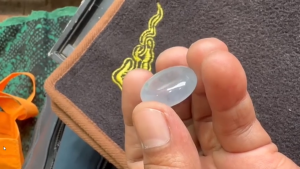 くりぬき氷翡翠リング　青い風情
