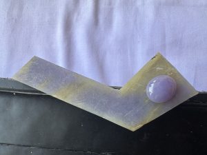 ラベンダー翡翠ルース　紫に染まる