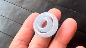 くりぬき氷翡翠リング＆ペンダント