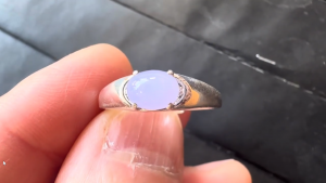 ラベンダー翡翠ファッションリング