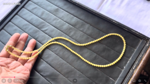 アイスイエロー翡翠ビーズネックレス