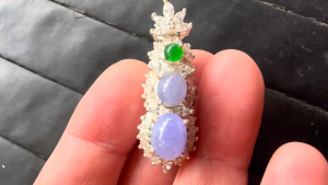 ろうかん&ラベンダー翡翠セットルース