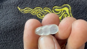 氷翡翠カービング　白豆