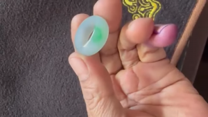 くりぬき氷翡翠リング　天空の蒼