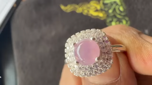 アイスラベンダー翡翠ルース　ピンクブロッサム