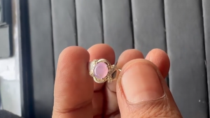 アイスラベンダー翡翠ルース　ピンクサファイア