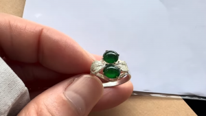 格安ろうかん翡翠ペアルースファッションリング