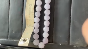 ラベンダー翡翠ビーズネックレス　五月藤