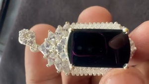 黒翡翠ルース　黒鏡