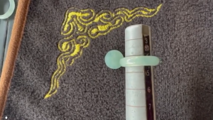 くりぬき氷翡翠リング＆中石　水鏡