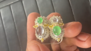 蛍光＆氷翡翠セットルース　異色のハーモニー