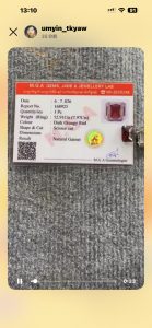 ミャンマーモゴク産ガーネットルース　正体判明