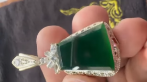 ろうかん翡翠プレートルース　秋の針葉樹